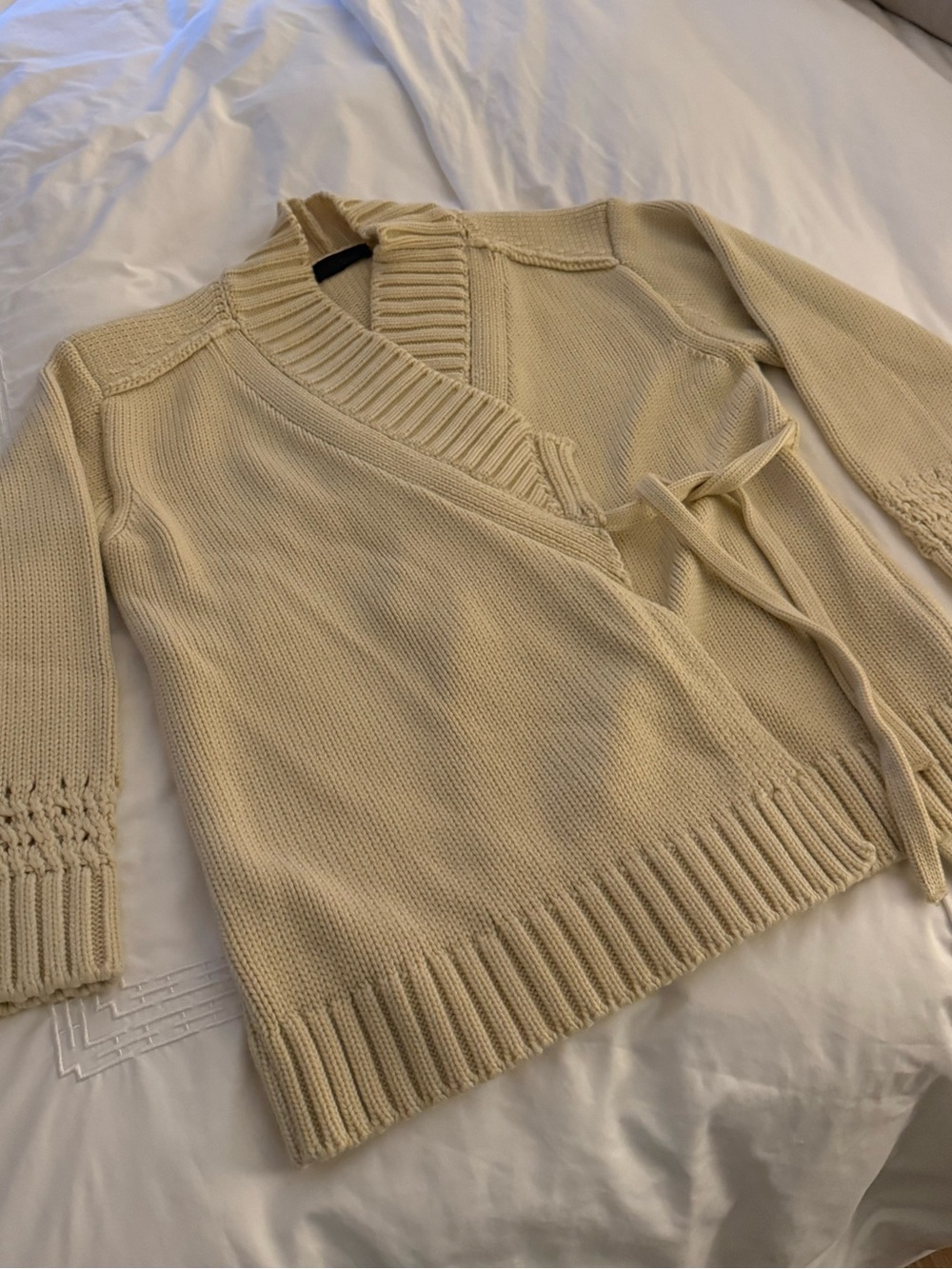 Butter yellow kimono wrap cardigan